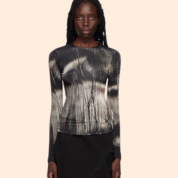 Louisa Ballou Long Sleeve Printed T-Shirt - Picture 1 of 5